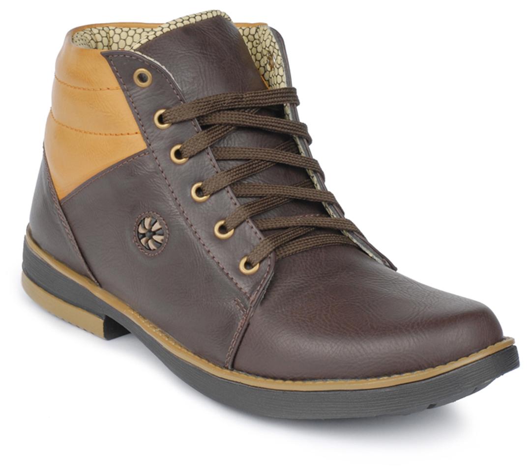 

Semana Men Brown Ankle Boots - HIGH ANKLE