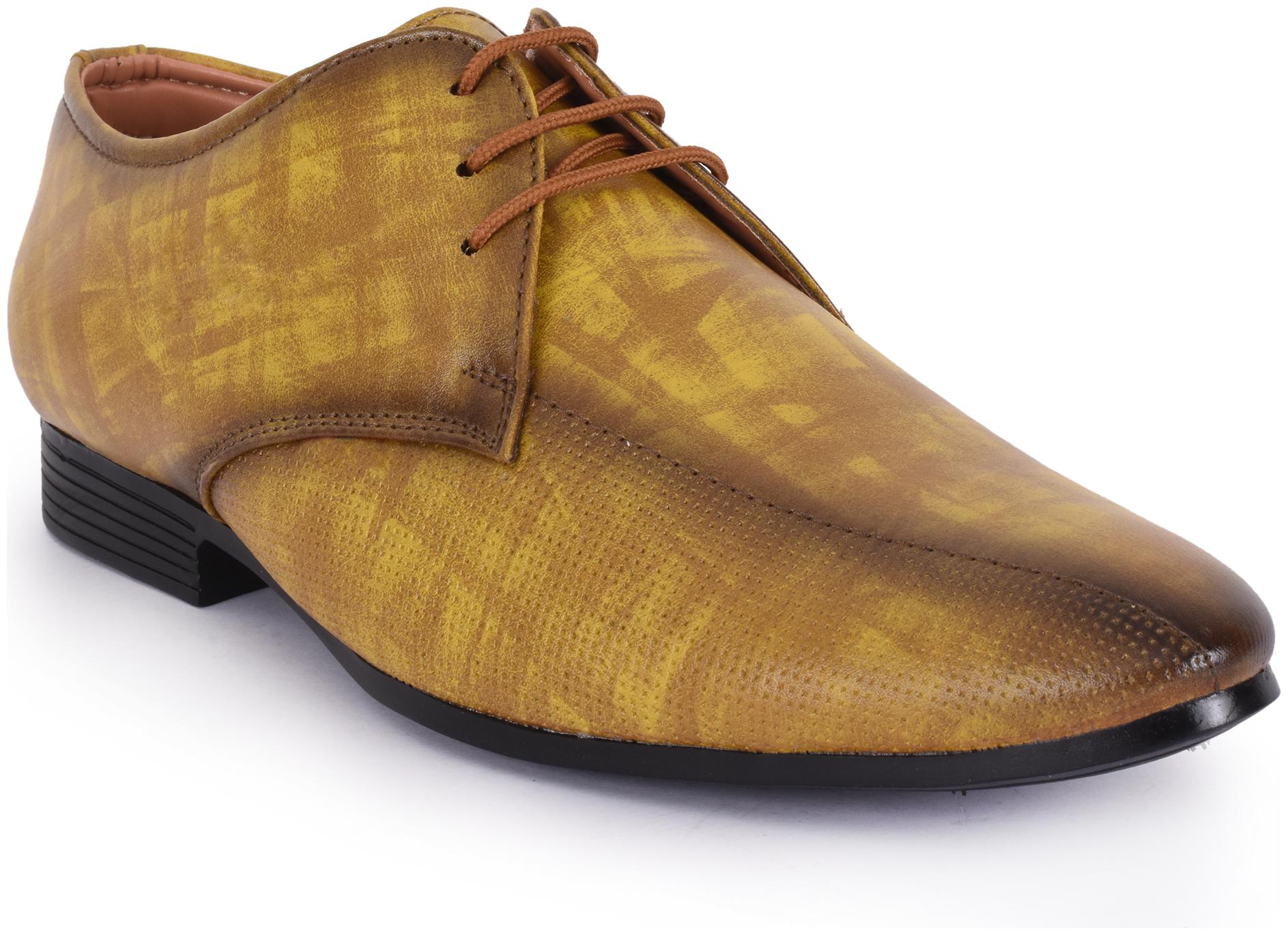

Semana Men Yellow Formal Shoes