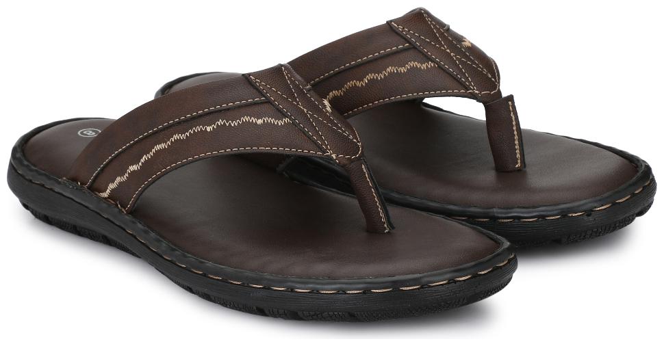 

Shences Men Brown Casual Slippers Flip Flops