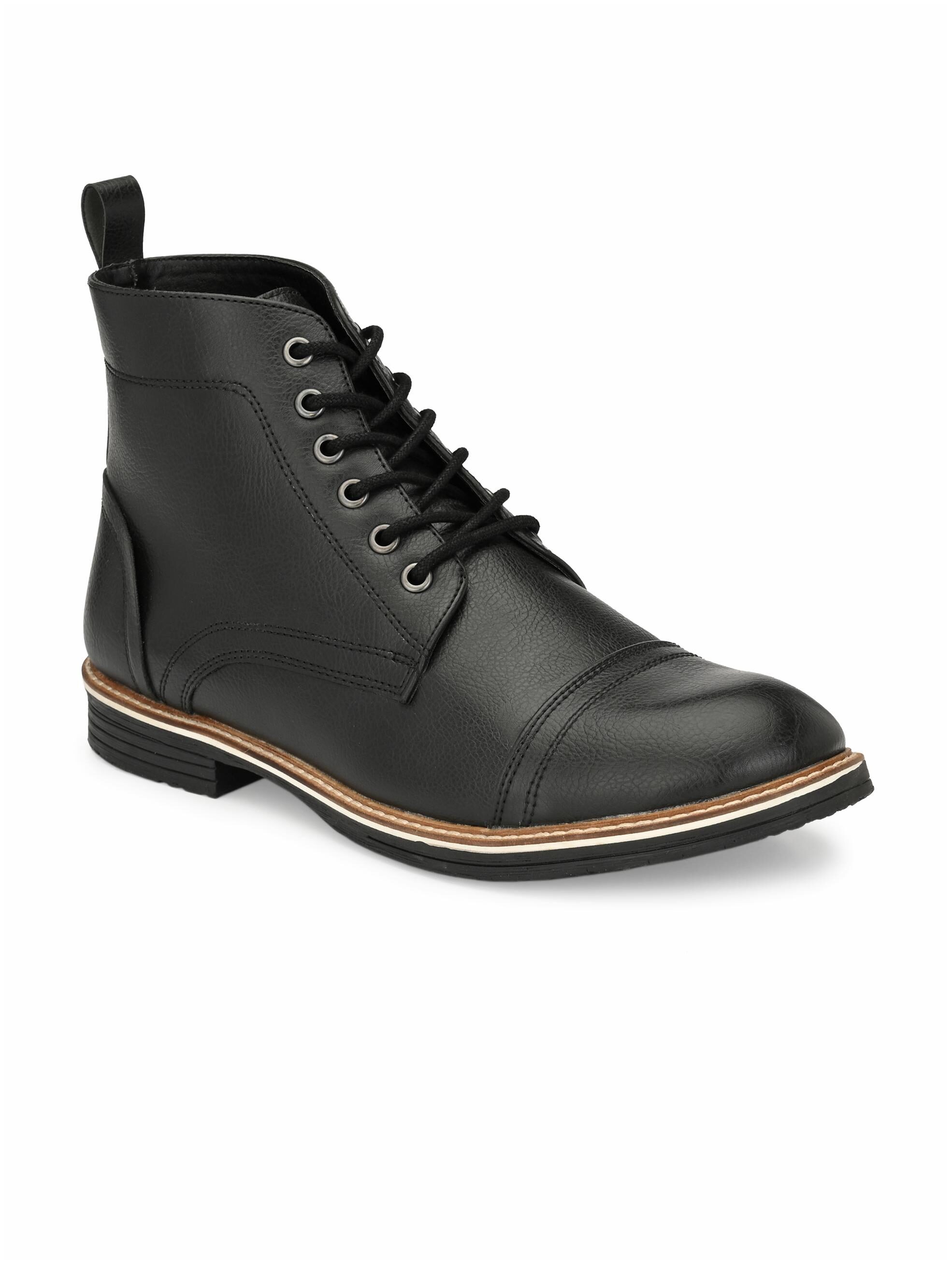 

Shences Men Black Outdoor Boots - TRS9008BLACK