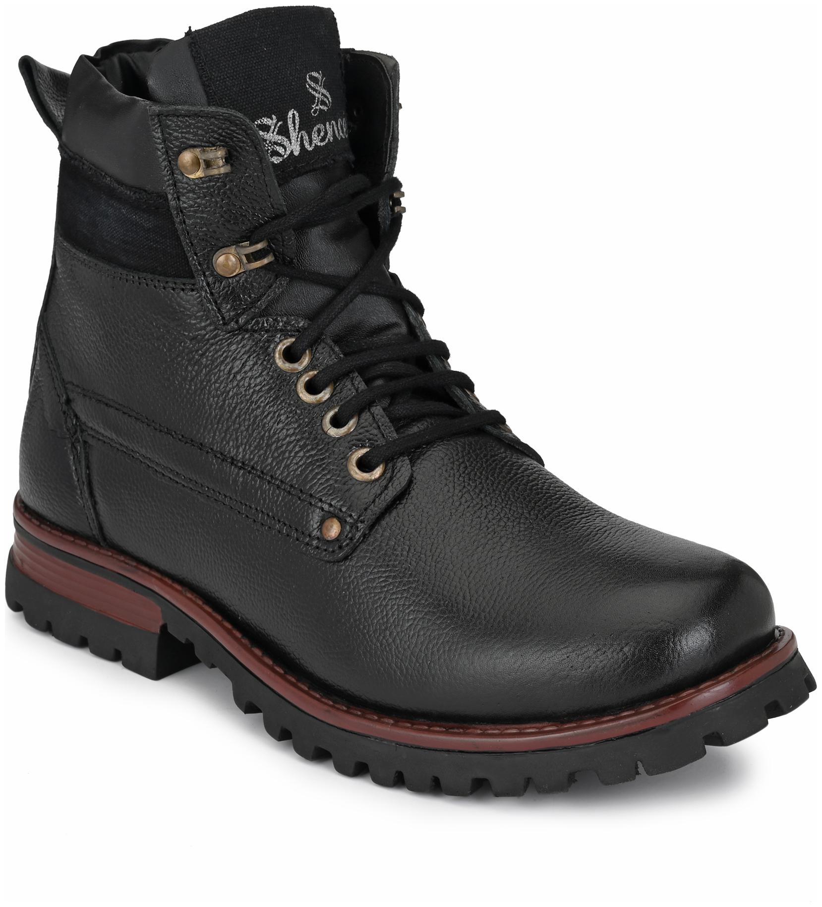

Shences Men Black Ankle Boots - TRS1943BLACK