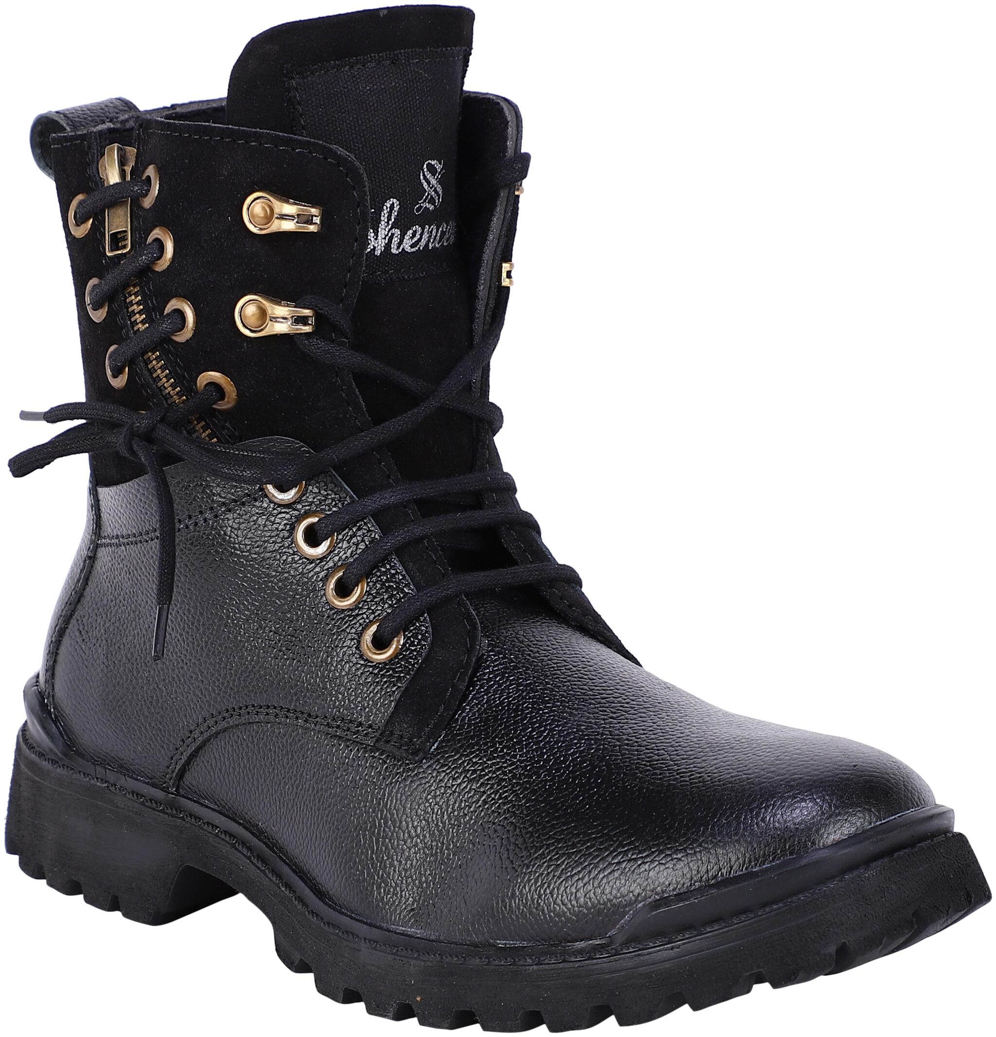 

Shences Men Black Ankle Boots - TRS1946BLACK