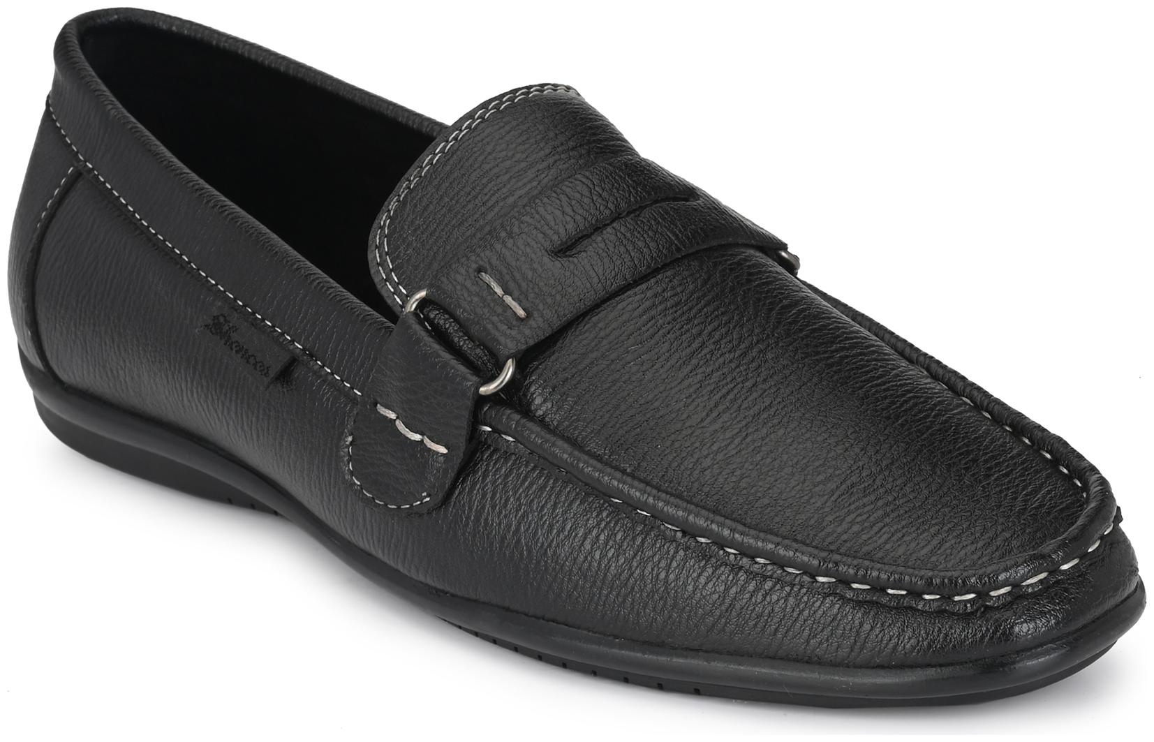 

Shences Men Black Loafers - SHENCES MEN S BLACK SYNTHETIC LEATHER CASUAL LOAFERS - TRS1973BLACK