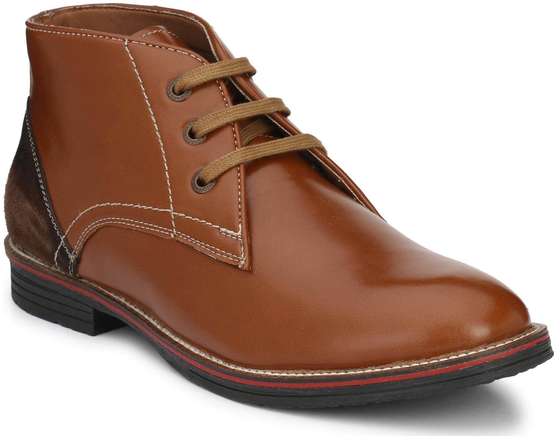 

Shences Men Brown Ankle Boots - SHENCES MENS BROWN GENUINE LEATHER CASUAL BOOT - TRS1908BROWN