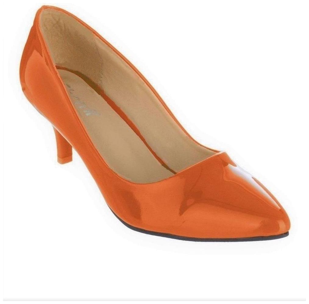 

SHERRIF SHOES ORANGE LOW HEELED PUMPS
