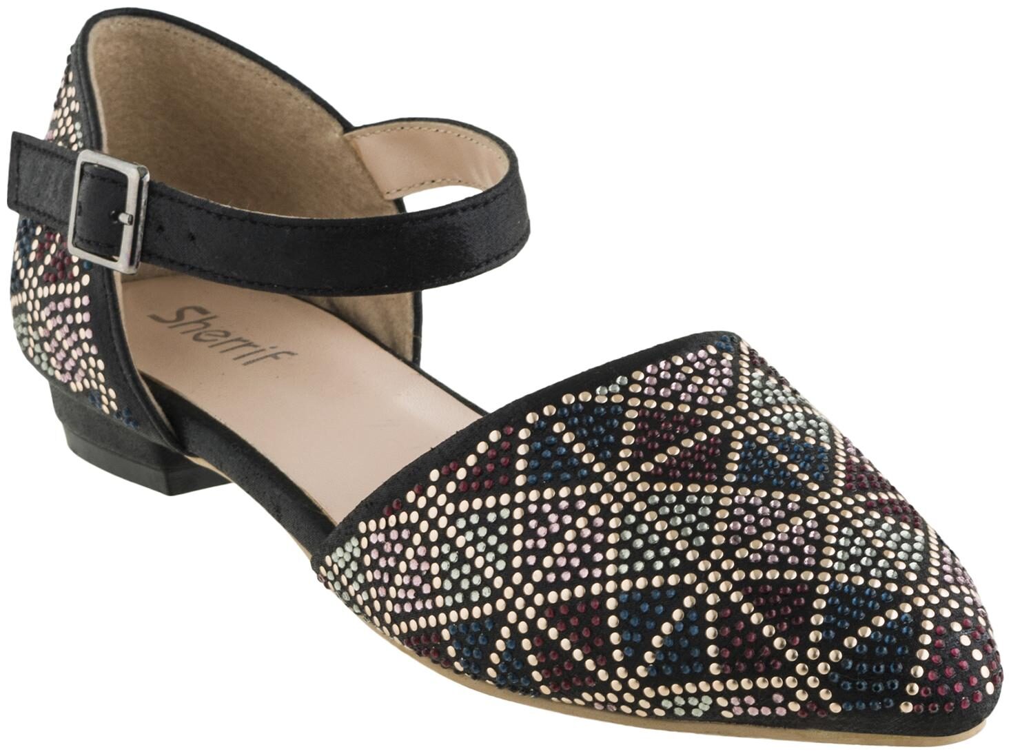 

SHERRIF SHOES GUNMETAL FLATS