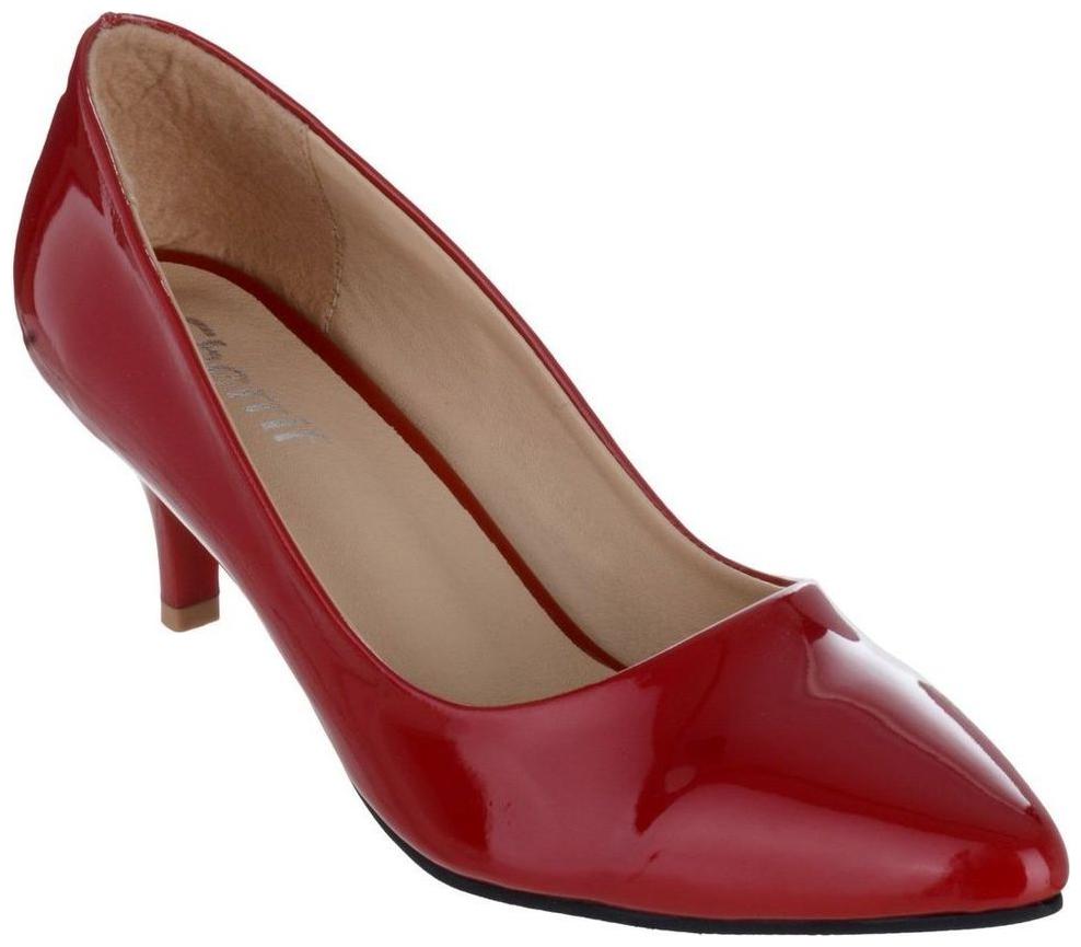 

SHERRIF SHOES MAROON LOW HEELED PUMPS