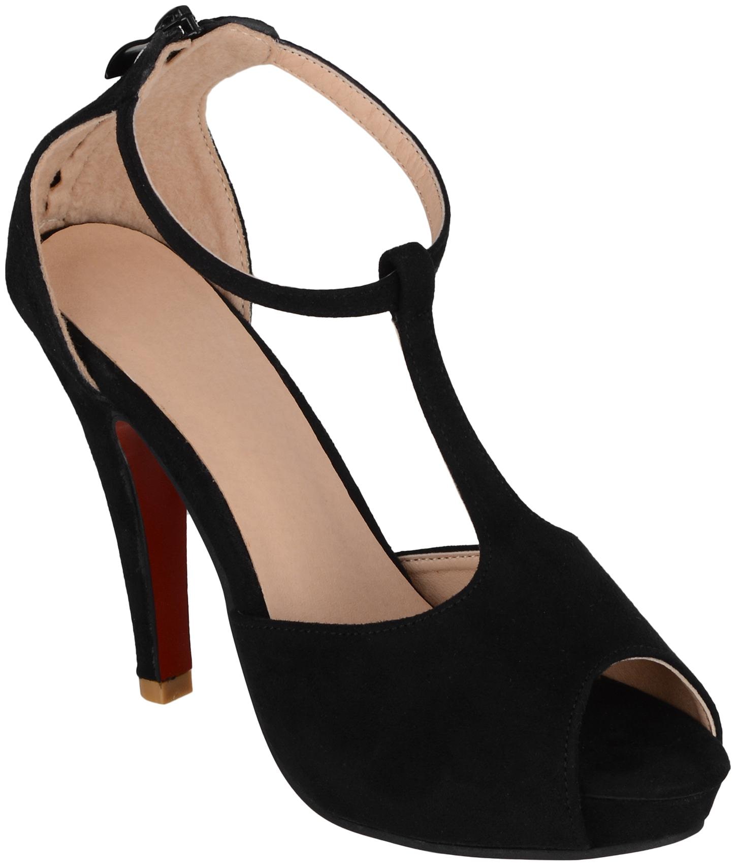 

SHERRIF SHOES BLACK T-STRAP SANDALS