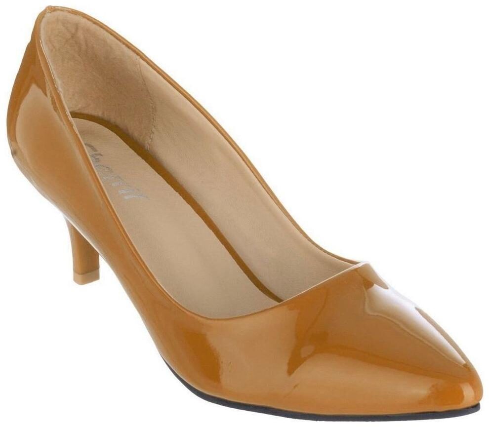 

SHERRIF SHOES TAN LOW HEELED PUMPS
