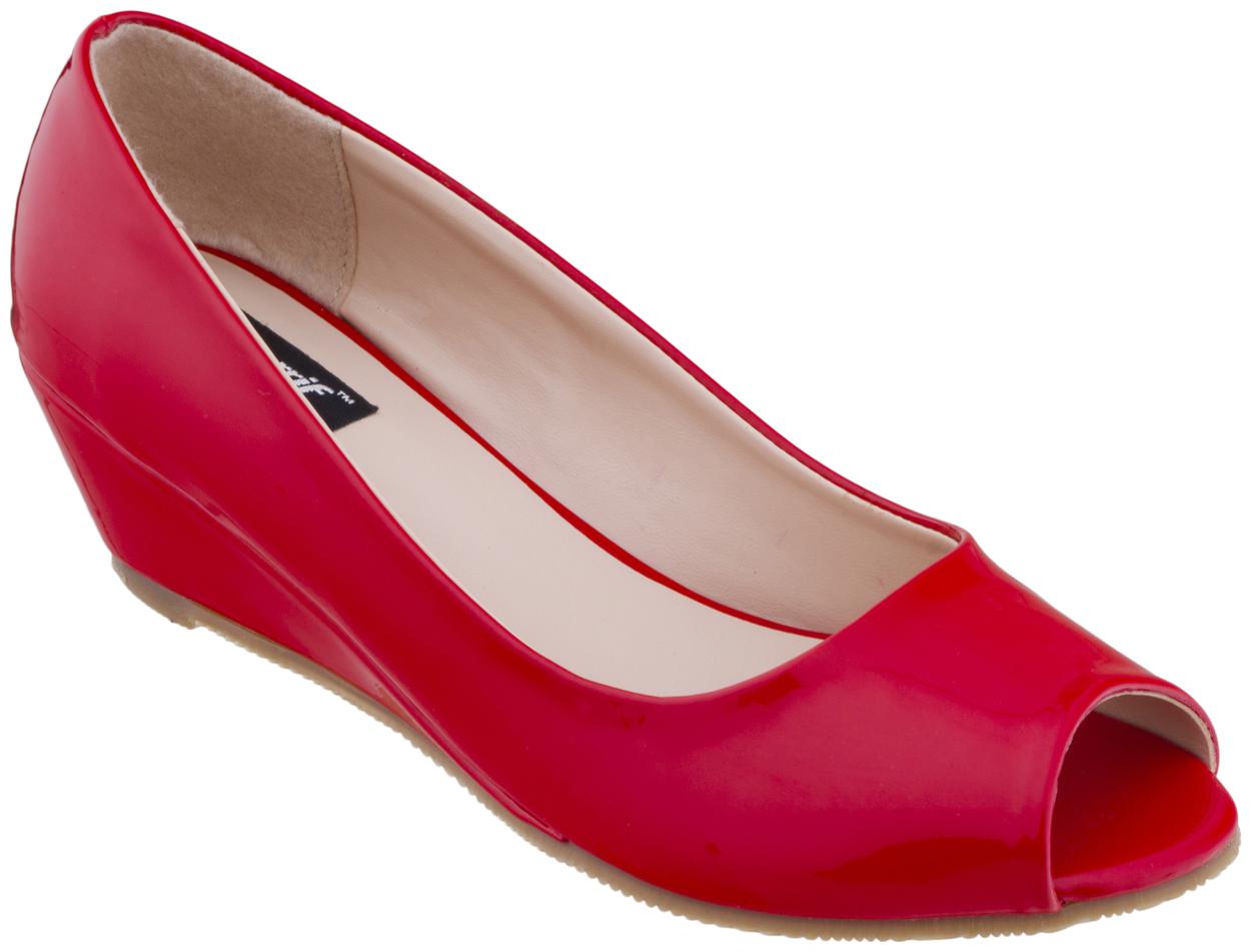 

Sherrif Women S Red Wedge Heel Pumps