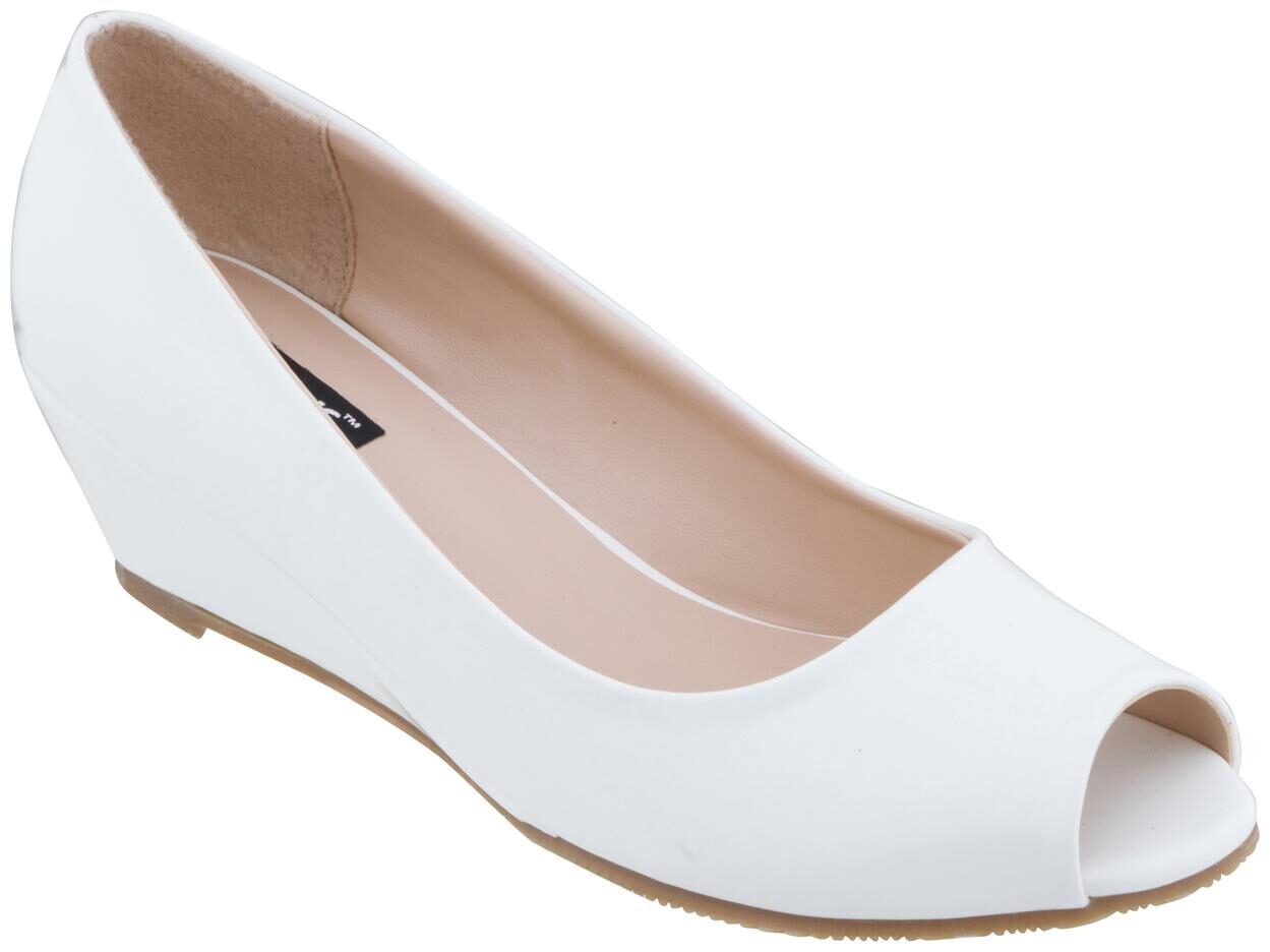 

Sherrif Women S White Wedge Heel Pumps
