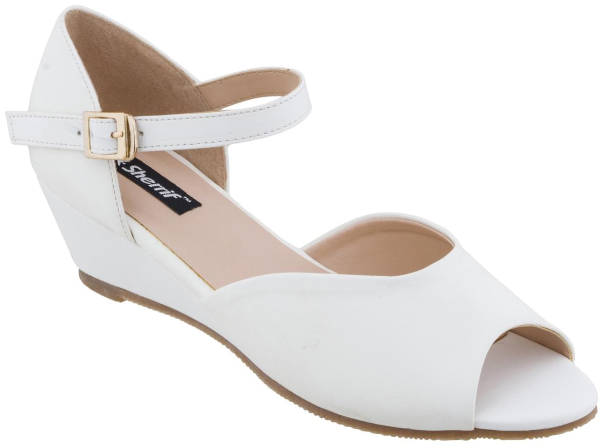 

Sherrif Women S White Wedge Heel Sandals