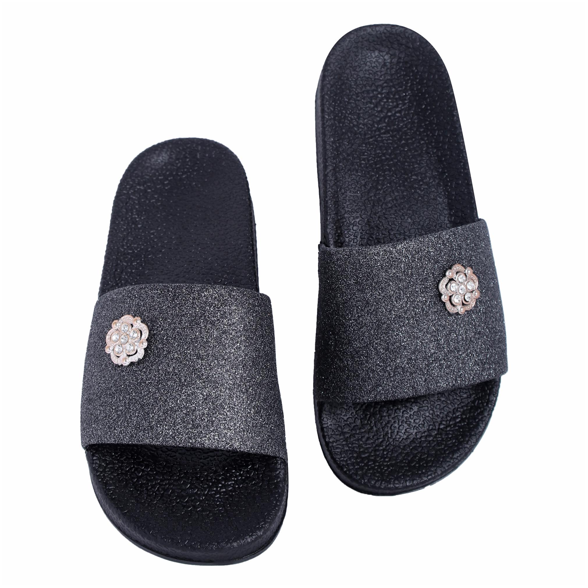 

Shoe Mate Women s Black Flip Flops