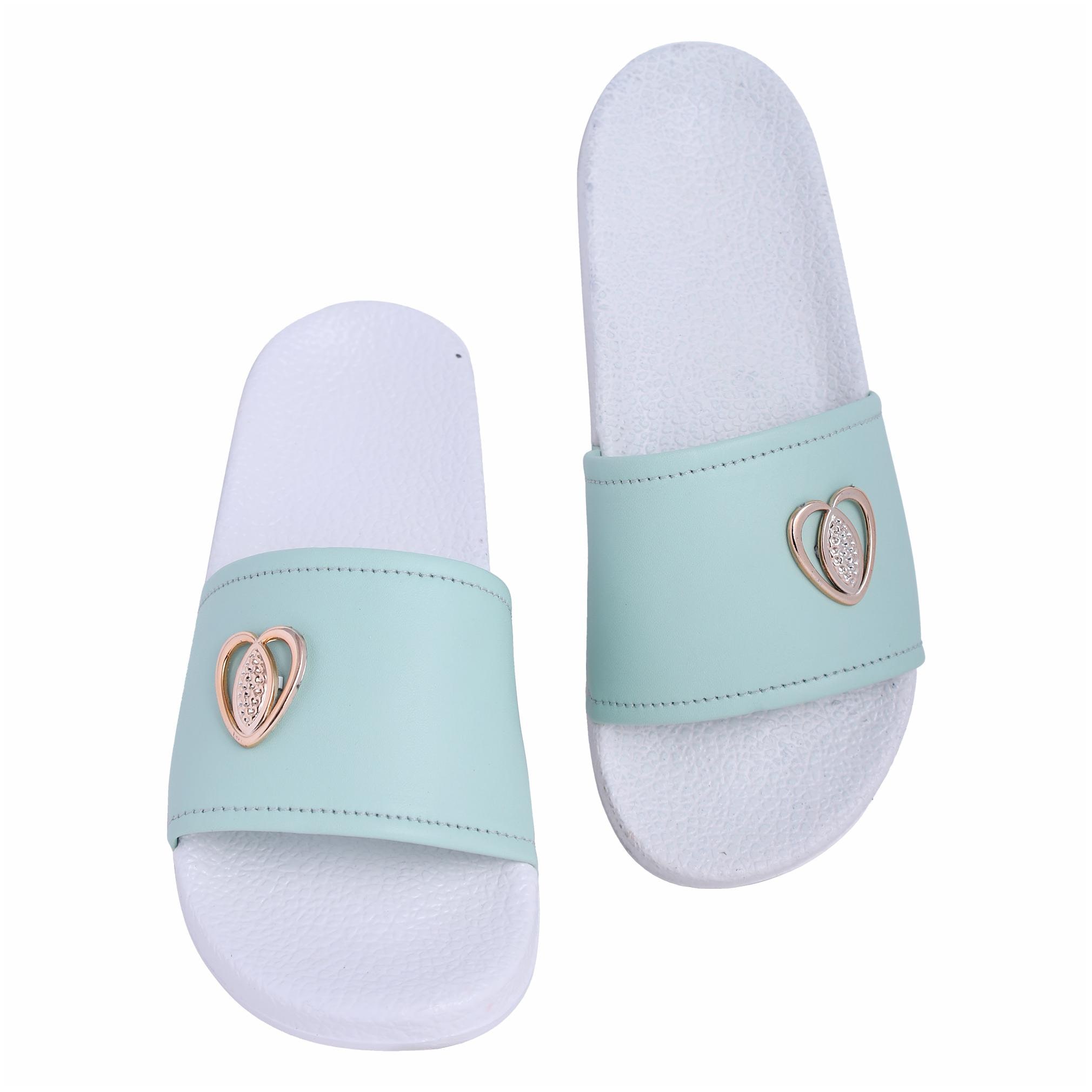 

Shoe Mate Women s Sea Green White Flip Flops