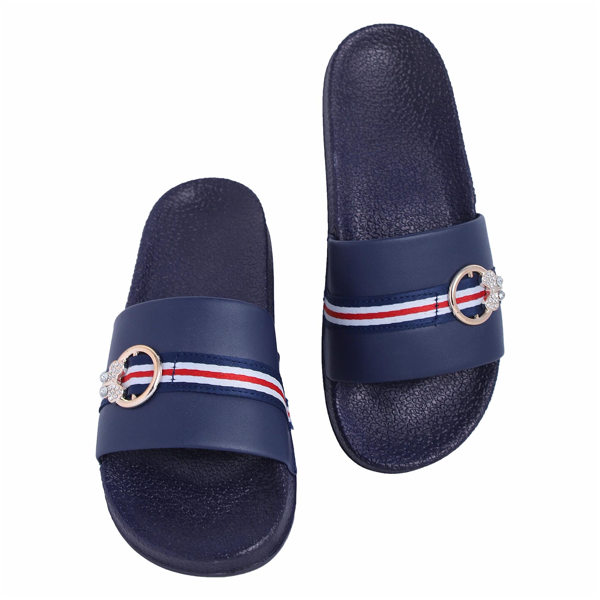 

Shoe Mate Women s Navy Flip Flops