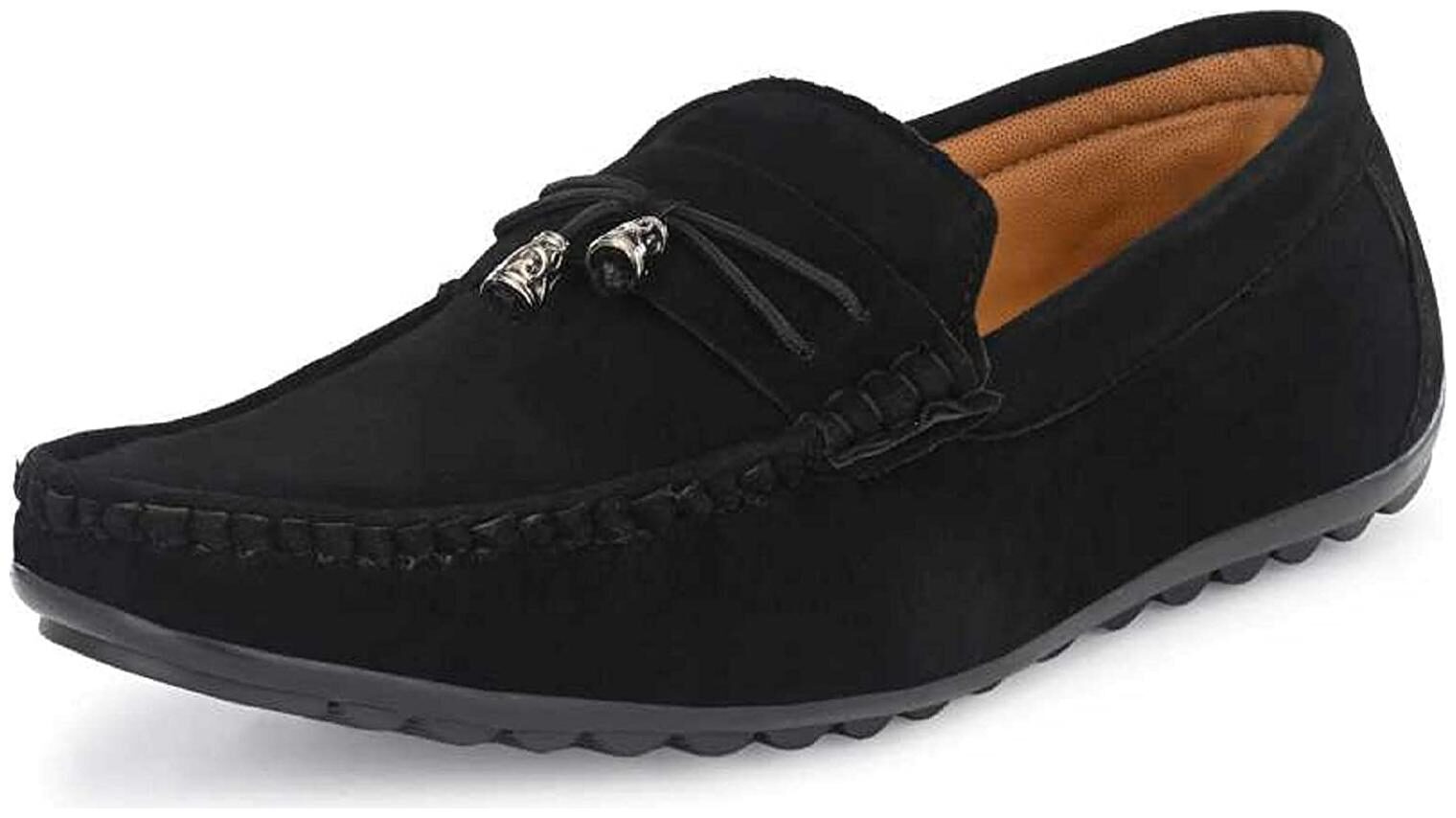 

SIM STYLE Men Black Loafers