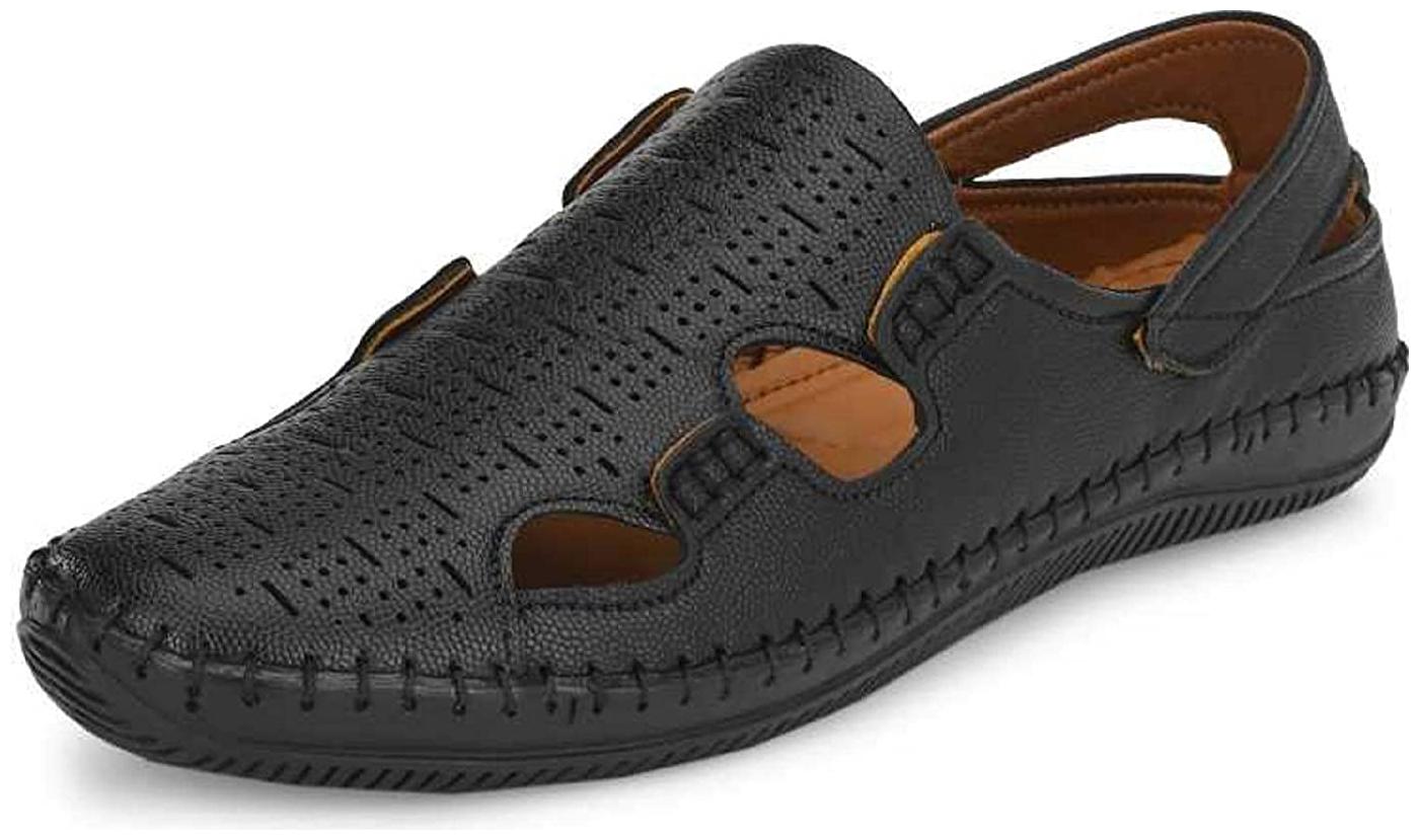 

SIM STYLE Men Black Sandals