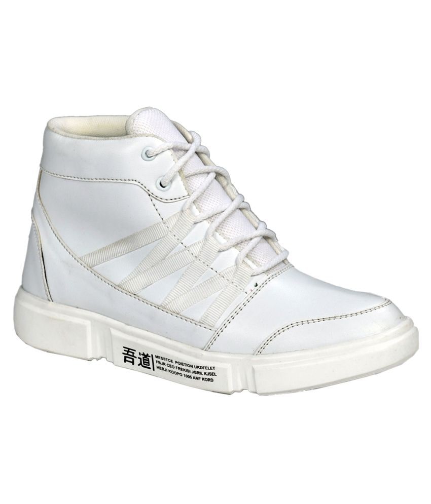 

SIM STYLE Men White Casual Shoes