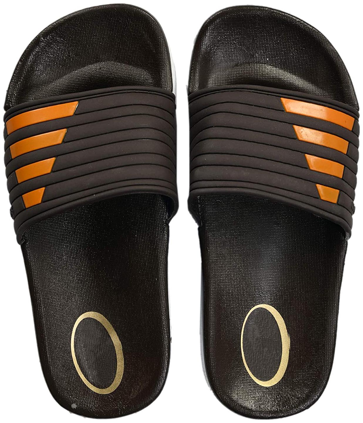 

SIM STYLE Men Brown Sliders - 1 Pair