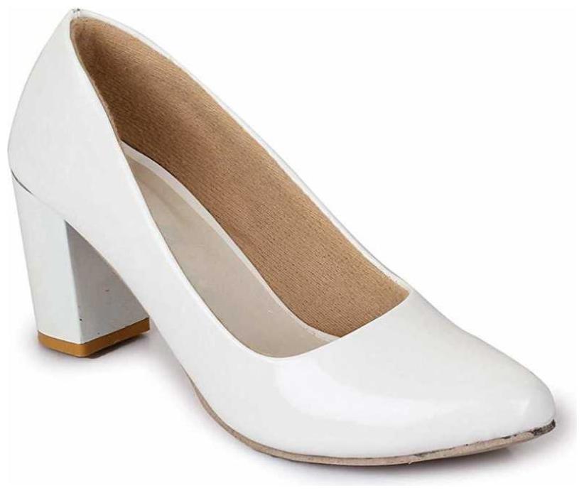 

SIM STYLE Women White Pumps