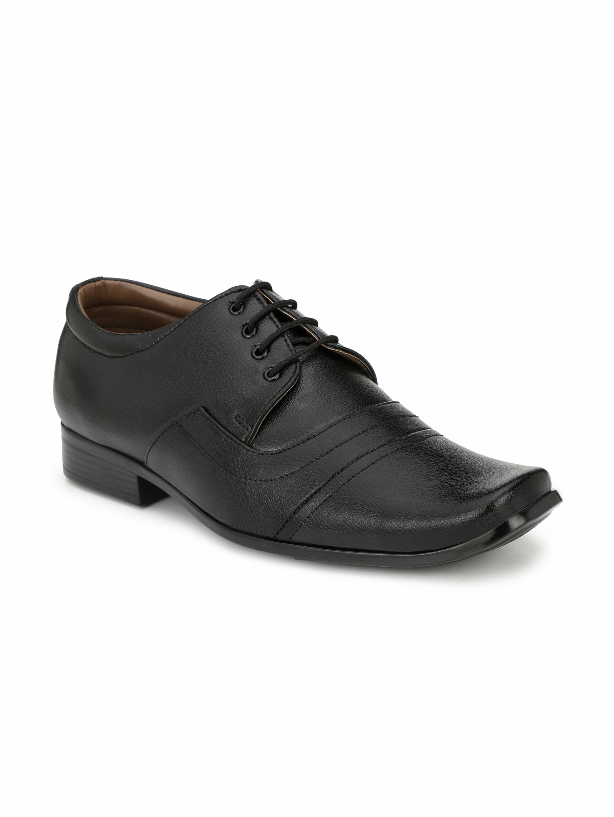 

Sir Corbett Men Black Derby Formal Shoes - 1504C