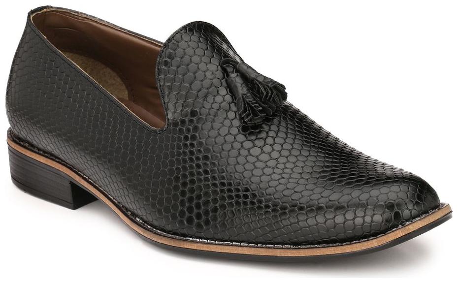 

Sir Corbett Men Black Slip-On Formal Shoes