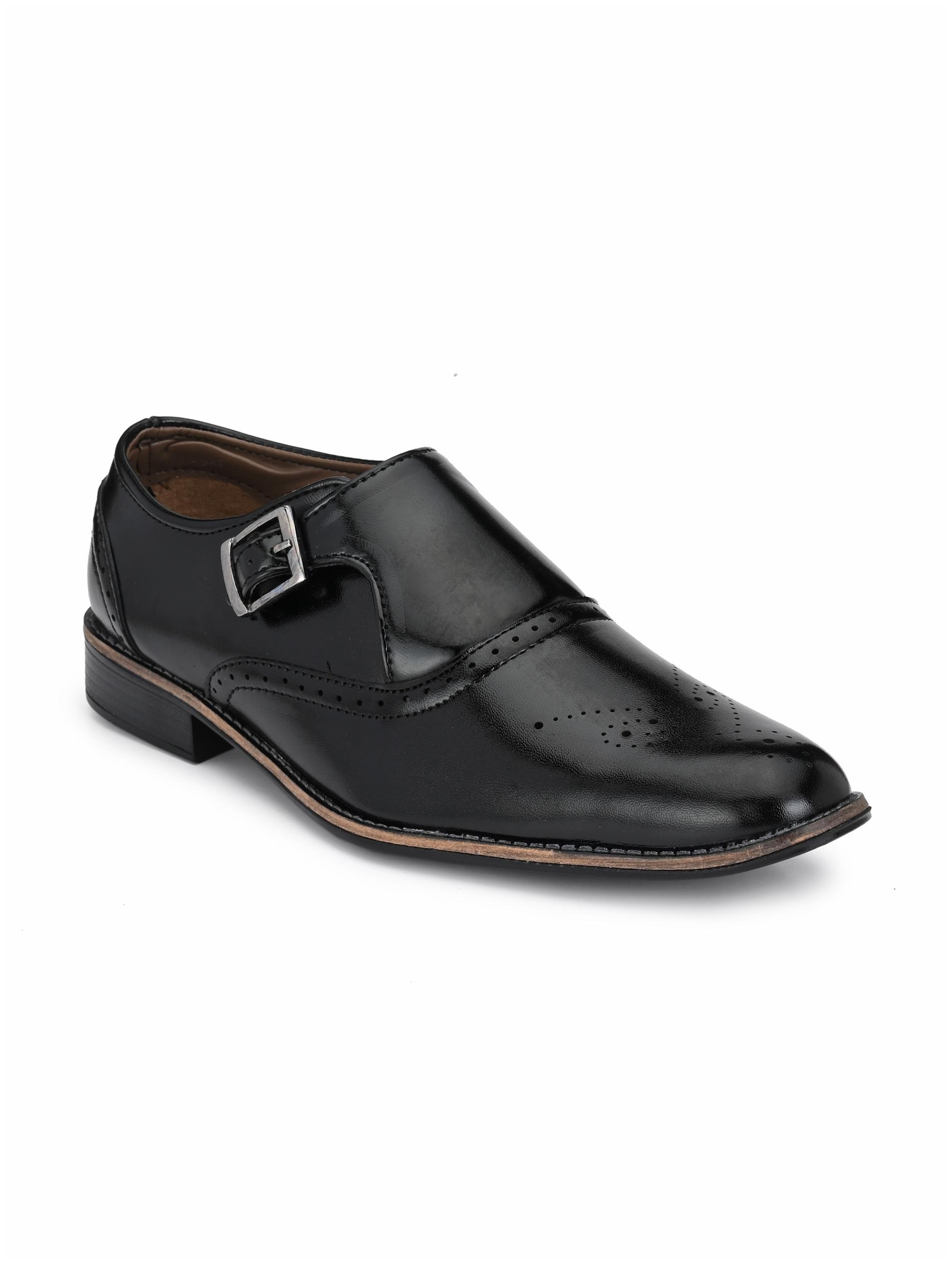 

Sir Corbett Men Black Monk Shoes Formal Shoes - 2651C