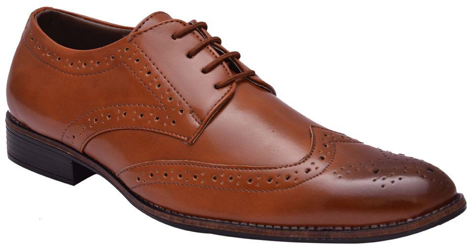 

Sir Corbett Men Black Brogues Formal Shoes