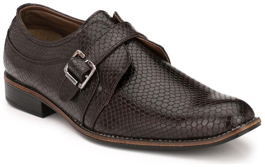 

Sir Corbett Men Black Monk Shoes Formal Shoes