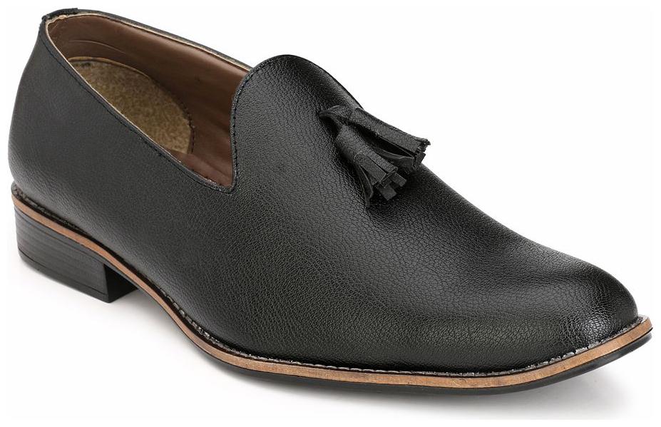 

Sir Corbett Men Black Slip-On Formal Shoes