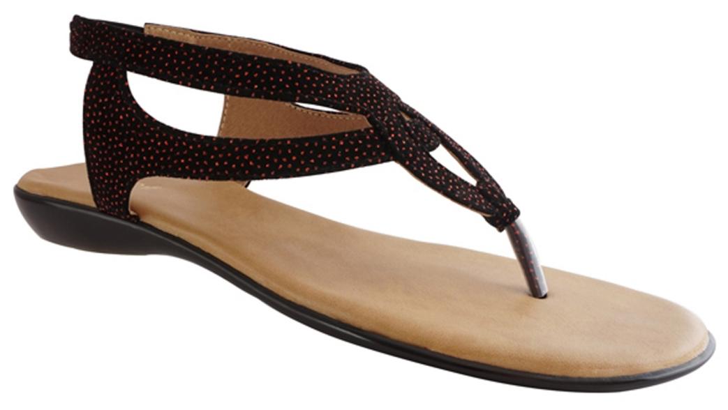 

SKOR-WOMEN BLACK AND BEIGE SANDLAS
