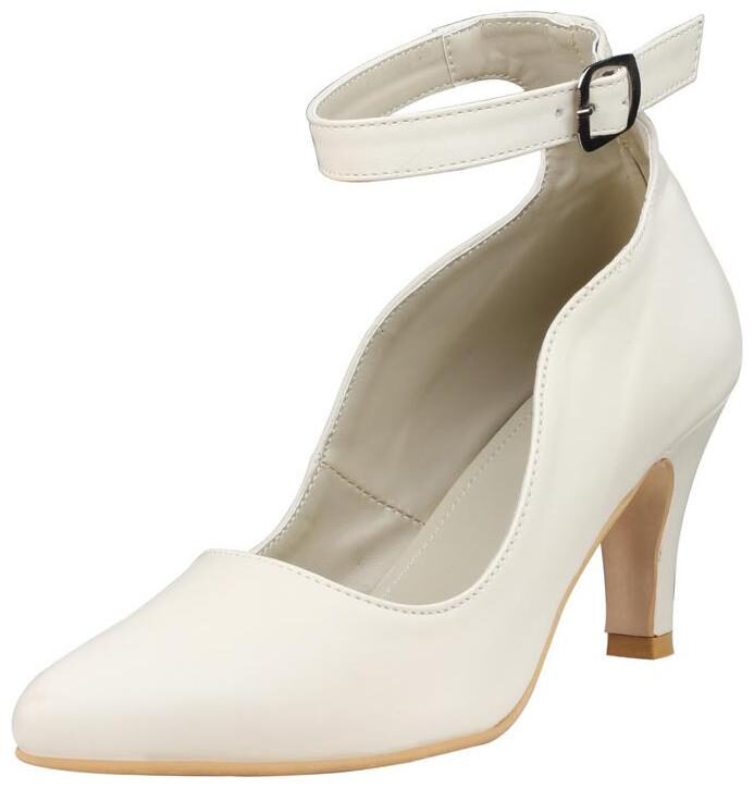 

Snasta Women Cream Heeled Sandals