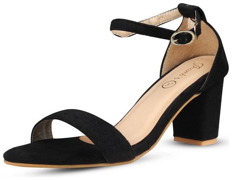 

Snasta Women Black Heeled Sandals