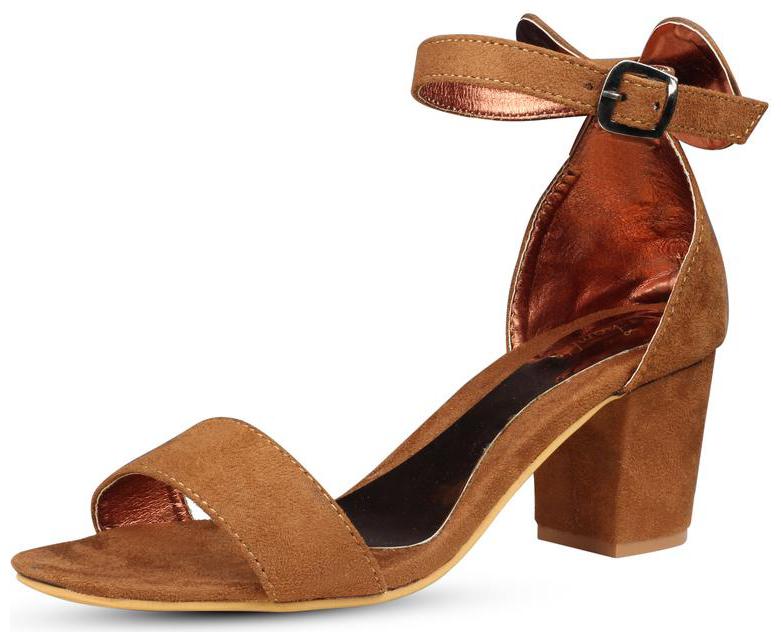 

Snasta Women Tan Heeled Sandals
