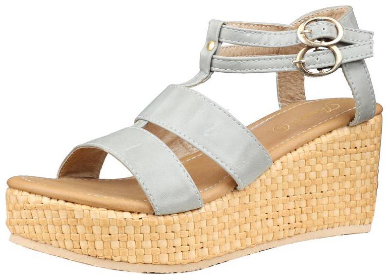 

Snasta Women Grey Wedges