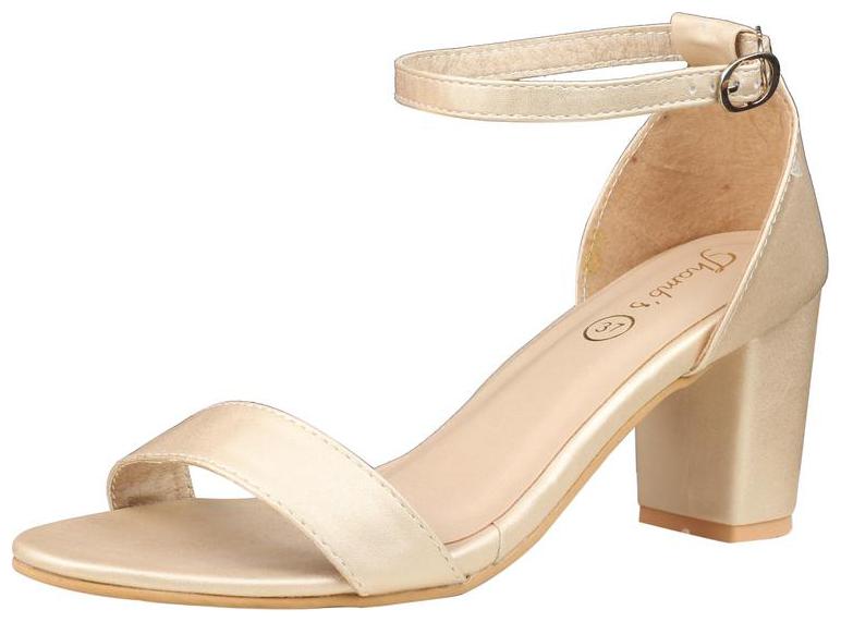 

Snasta Women Gold Heeled Sandals