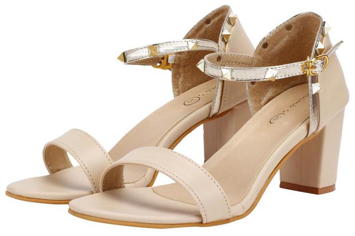 

Snasta Women Beige Heeled Sandals