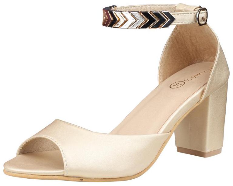 

Snasta Women Gold Heeled Sandals