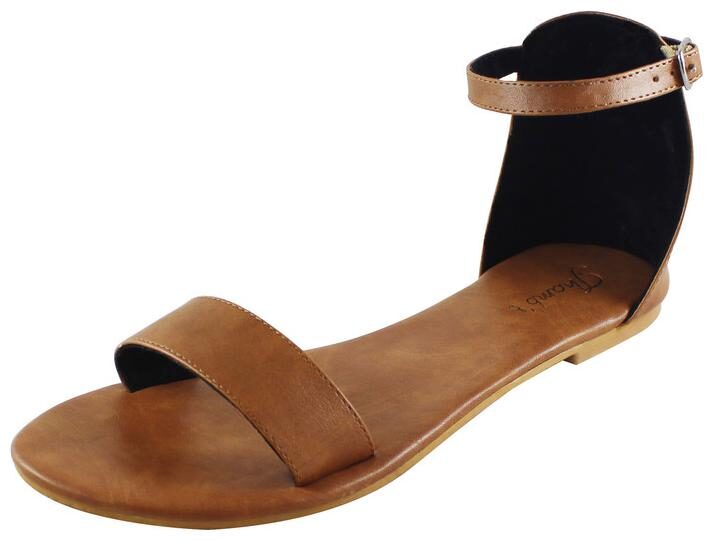 

Snasta Women Tan Open Toe Flats