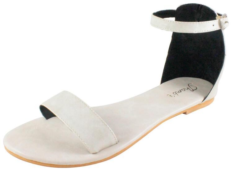 

Snasta Women White Open Toe Flats