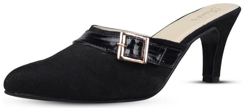 

Snasta Women Black Heeled Sandals