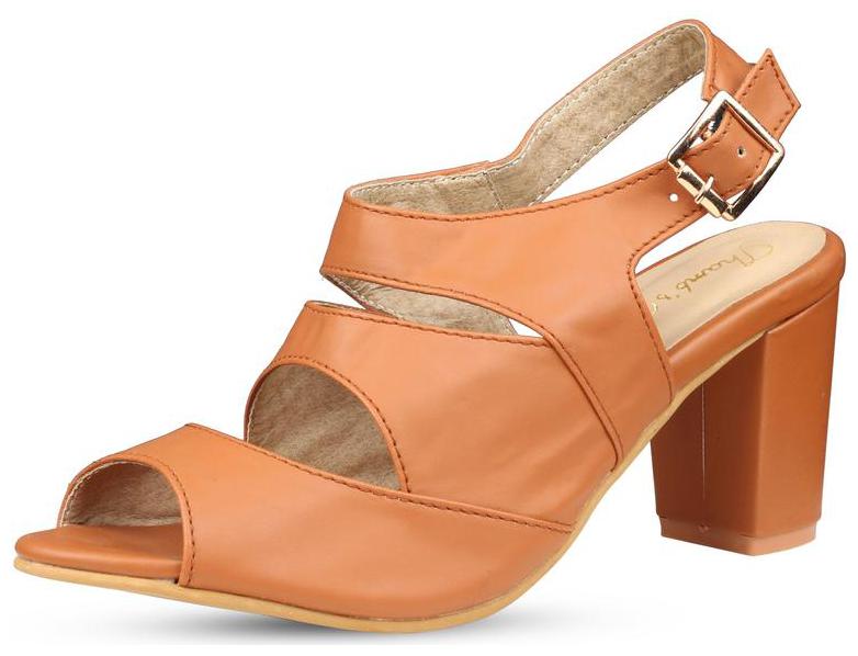 

Snasta Women Tan Heeled Sandals