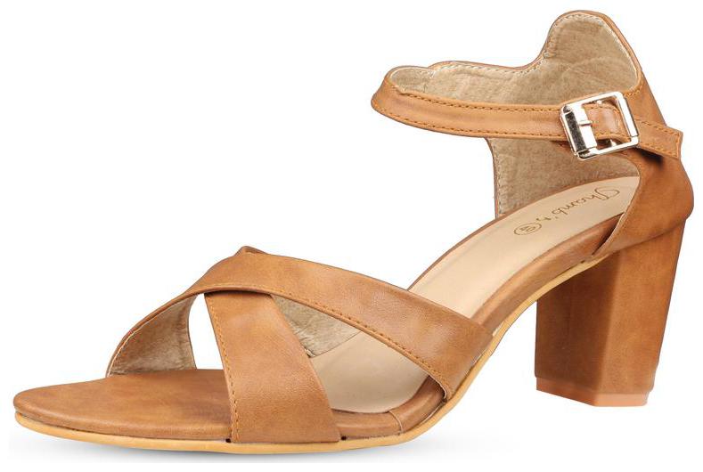 

Snasta Women Tan Heeled Sandals