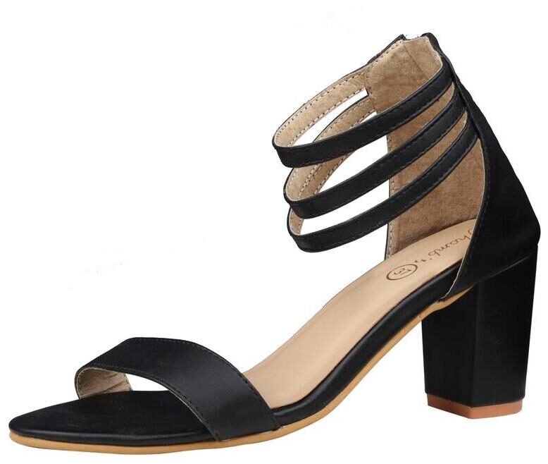 

Snasta Women Black Heeled Sandals