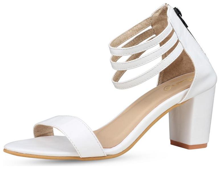 

Snasta Women White Heeled Sandals