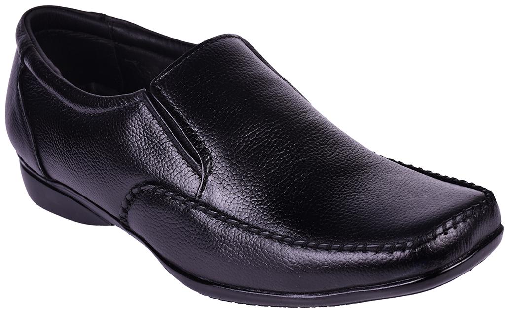 

Somugi Genuine Leather Black Formal Slip on Shoes
