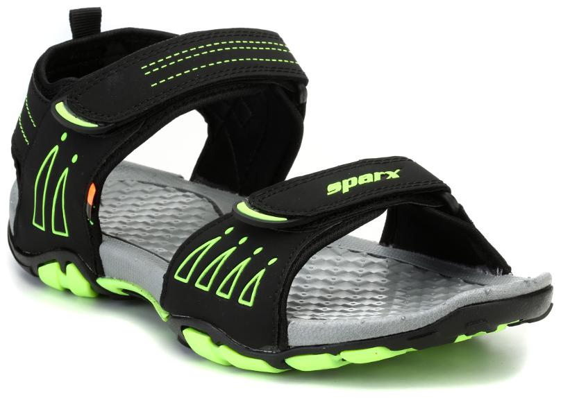 

Sparx Men s Black Green Sandal (SS-805)