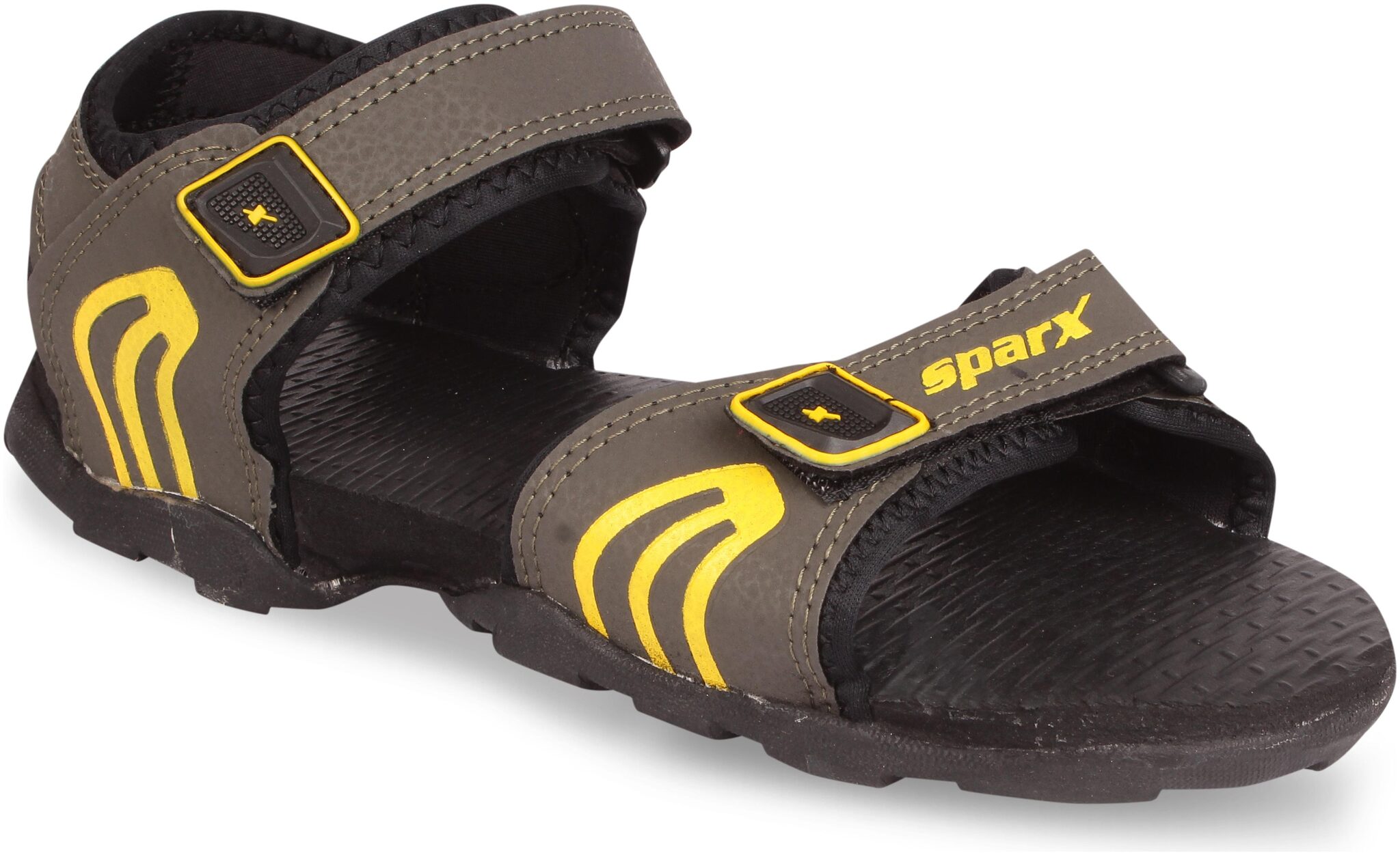 

Sparx Men s Olive Yellow Sandal (SS-702)