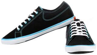 Sparx Men's Black & Blue Sneakers (SM-283)