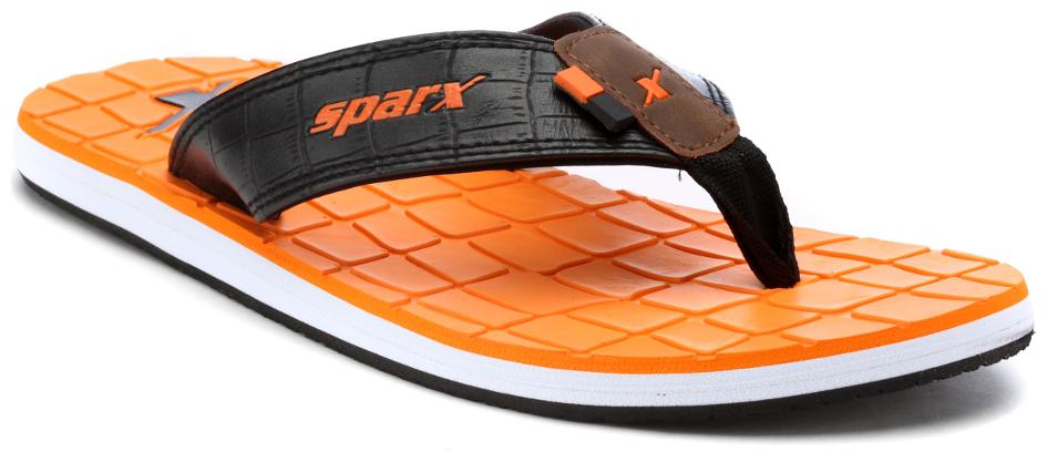 

Sparx Men s Black Orange Slipper (SFG-2065)